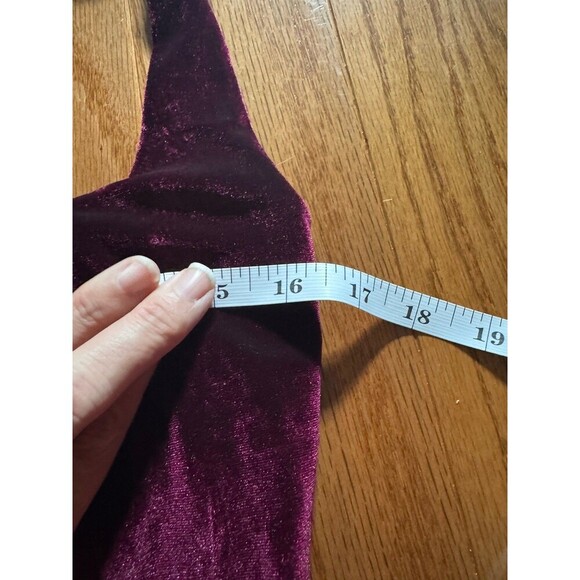 Lulu’s Dark Velvet Lace-Up Maxi Dress Large Homecoming Fairygoth *See Size Notes - Picture 9 of 9